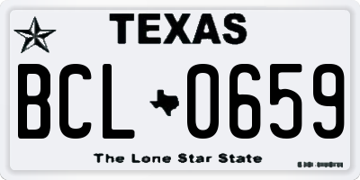 TX license plate BCL0659