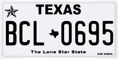 TX license plate BCL0695