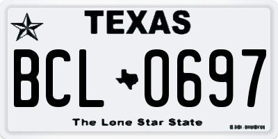 TX license plate BCL0697