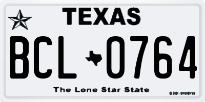 TX license plate BCL0764