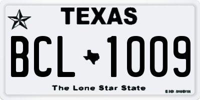 TX license plate BCL1009