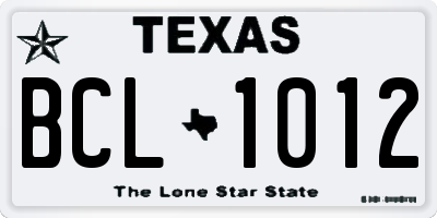 TX license plate BCL1012
