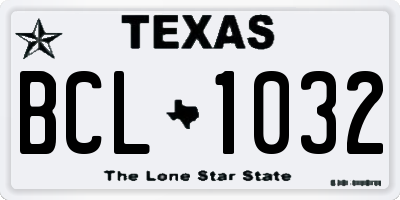 TX license plate BCL1032