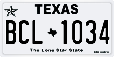 TX license plate BCL1034