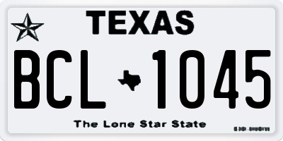 TX license plate BCL1045