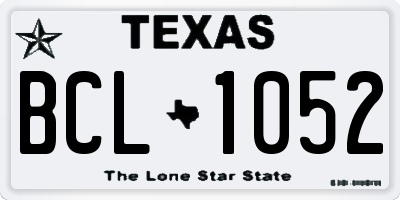 TX license plate BCL1052