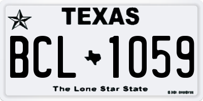 TX license plate BCL1059