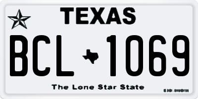 TX license plate BCL1069