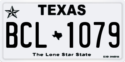 TX license plate BCL1079