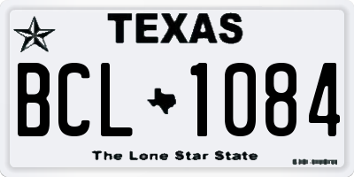 TX license plate BCL1084