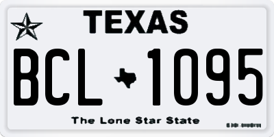 TX license plate BCL1095