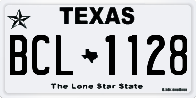 TX license plate BCL1128