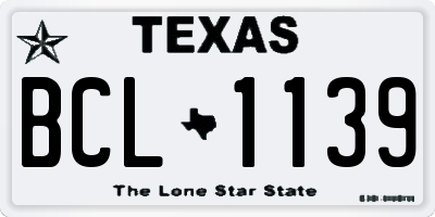 TX license plate BCL1139