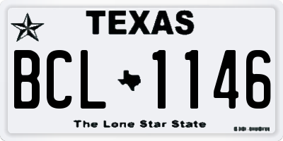 TX license plate BCL1146