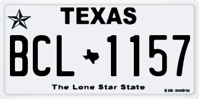 TX license plate BCL1157