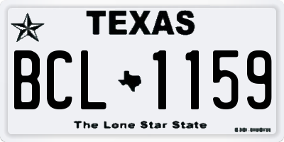 TX license plate BCL1159