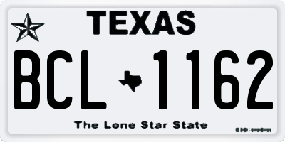 TX license plate BCL1162