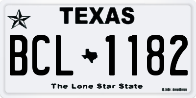 TX license plate BCL1182