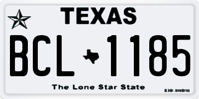 TX license plate BCL1185