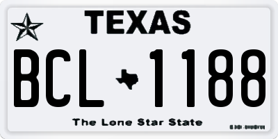 TX license plate BCL1188