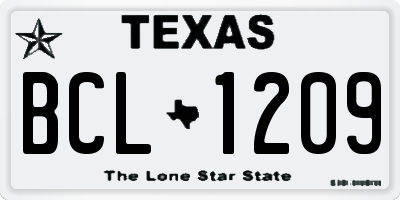 TX license plate BCL1209