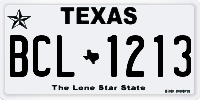 TX license plate BCL1213