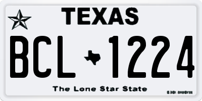 TX license plate BCL1224