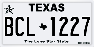 TX license plate BCL1227