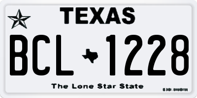 TX license plate BCL1228