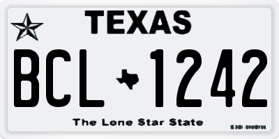 TX license plate BCL1242