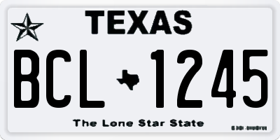 TX license plate BCL1245
