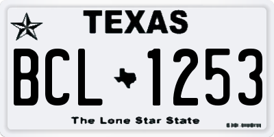 TX license plate BCL1253