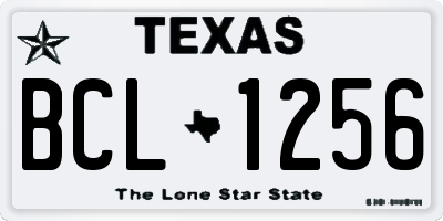 TX license plate BCL1256