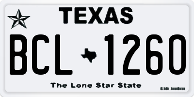 TX license plate BCL1260