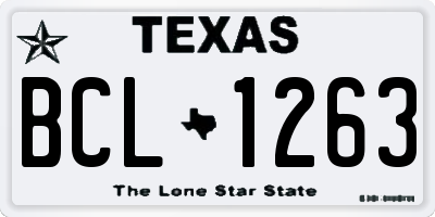TX license plate BCL1263