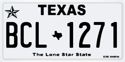 TX license plate BCL1271