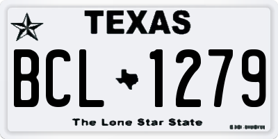 TX license plate BCL1279