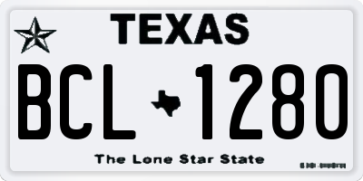TX license plate BCL1280