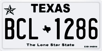 TX license plate BCL1286