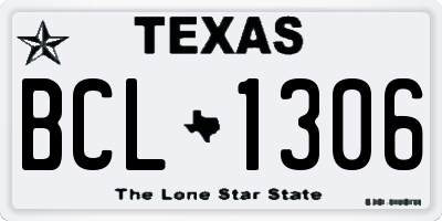 TX license plate BCL1306