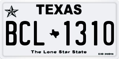 TX license plate BCL1310