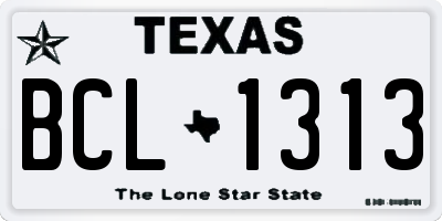 TX license plate BCL1313