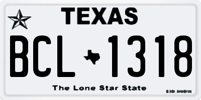 TX license plate BCL1318