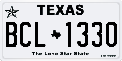 TX license plate BCL1330