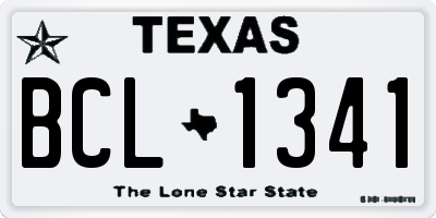 TX license plate BCL1341