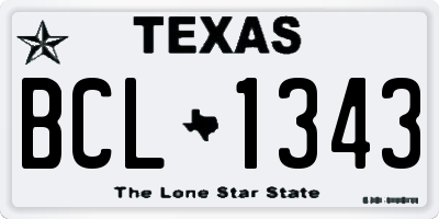 TX license plate BCL1343