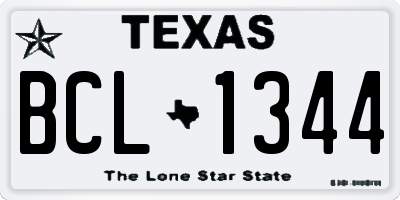 TX license plate BCL1344