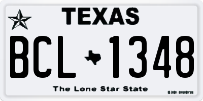 TX license plate BCL1348
