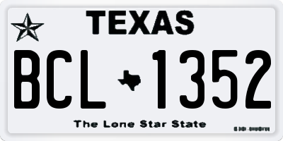 TX license plate BCL1352