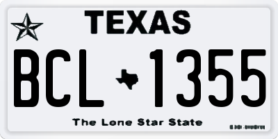 TX license plate BCL1355
